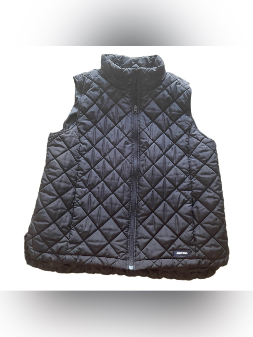 Lands' End Women’s Black Quilted Puffer Vest - PL